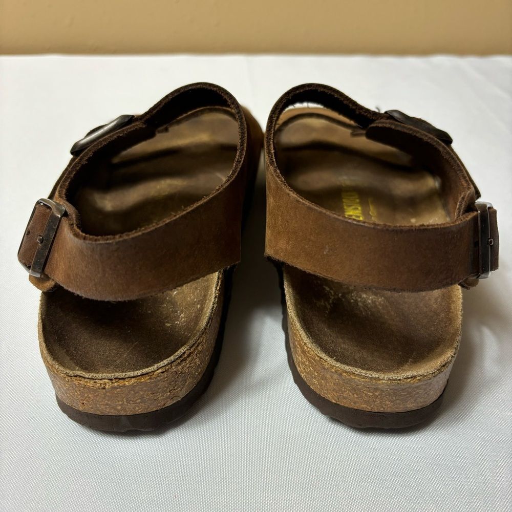 Birkenstock Brown Sandals with Adjustable Straps and Contoured Footbed - Picture 6 of 14